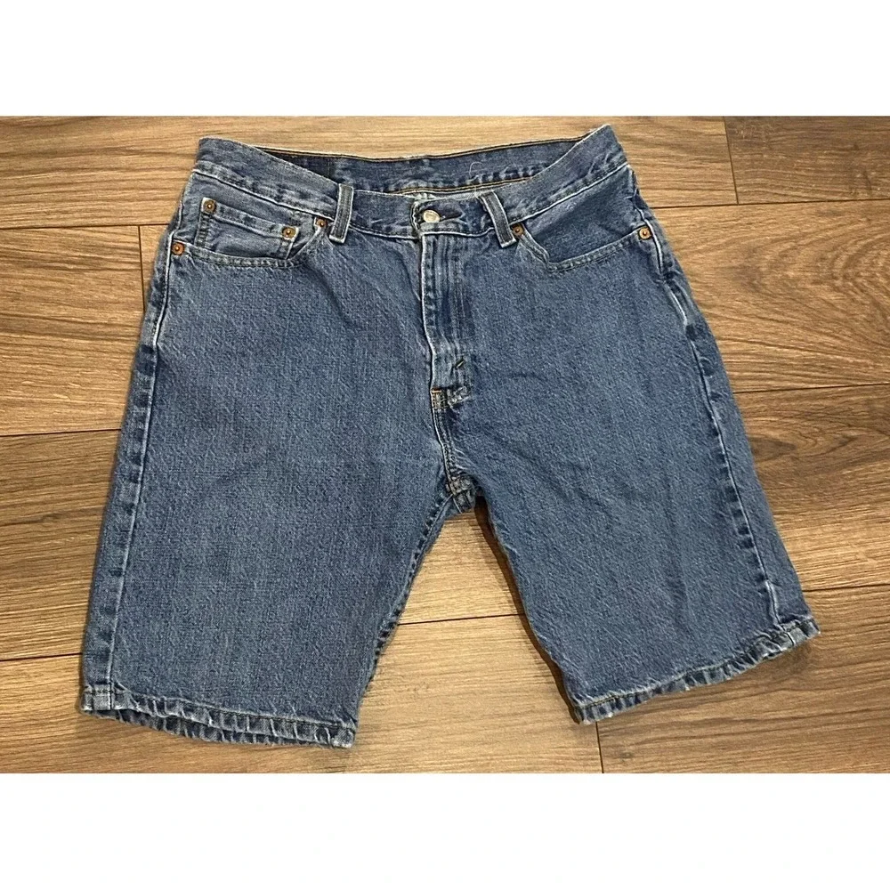 Levi's 505 Mens 32 Dark Wash Denim Jorts Regular Fit 9
